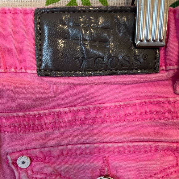 GIRLS Size 8 Vigoss Bright Pink Jean Shorts D2 - Picture 3 of 4